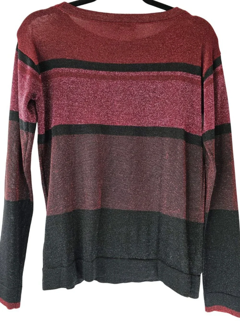 ✨Like New✨ Venus Long-Sleeved Striped Shimmer Lightweight Sweater, Size XS - Picture 6 of 9